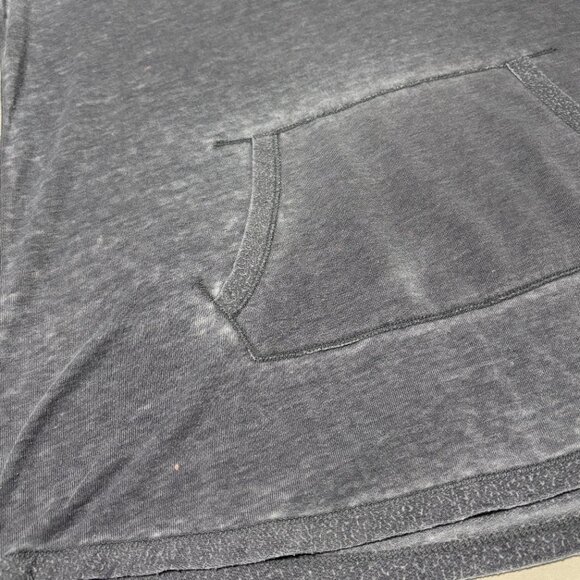 Calvin Klein Gray Cowl Neck Pullover Sweatshirt M Distressed Grunge Soft Knit - Picture 7 of 16